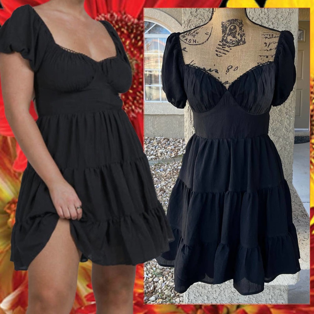 Princess Polly DANNY Mini Dress Black Size 6